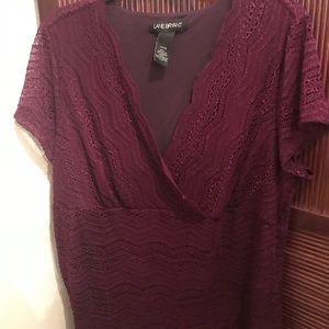 Lane Bryant Venezia women’s v neck lace blouse